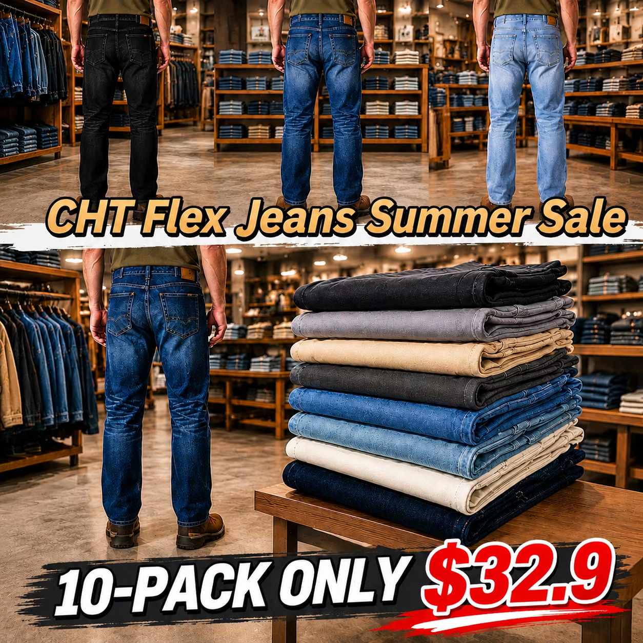 Men’s Stretch Flex Work Jeans