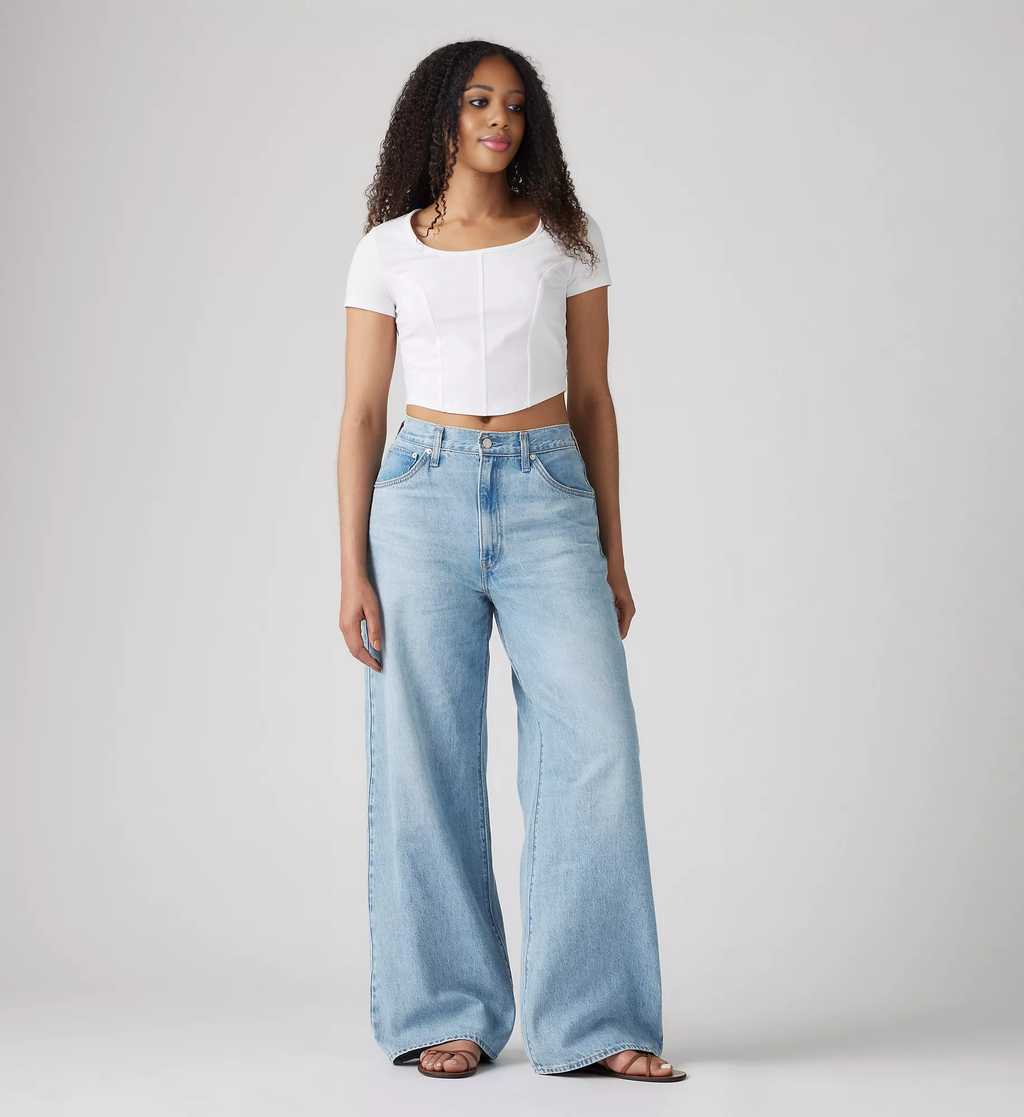 Adjustable Womens Cinch Baggy Jeans