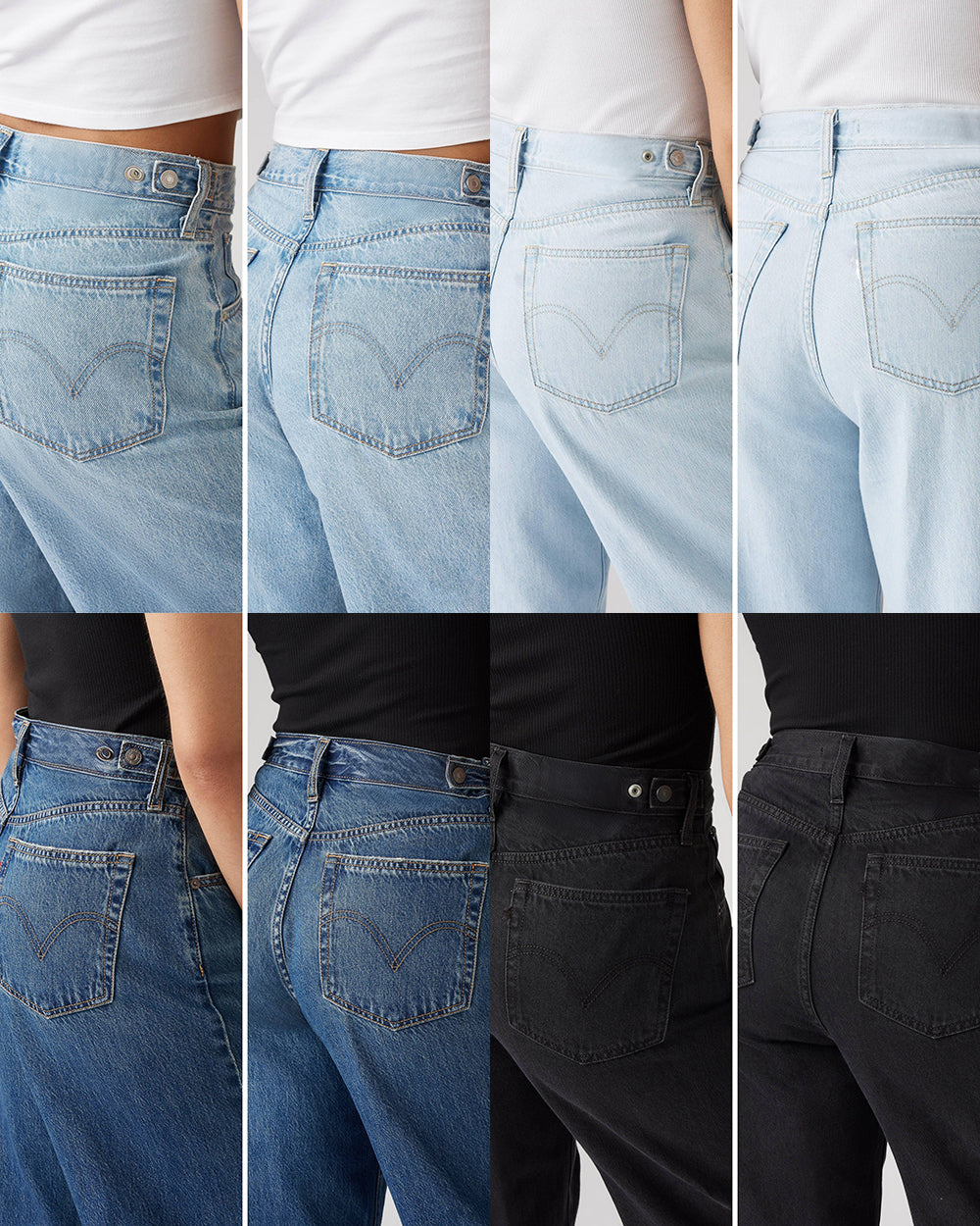 Adjustable Womens Cinch Baggy Jeans