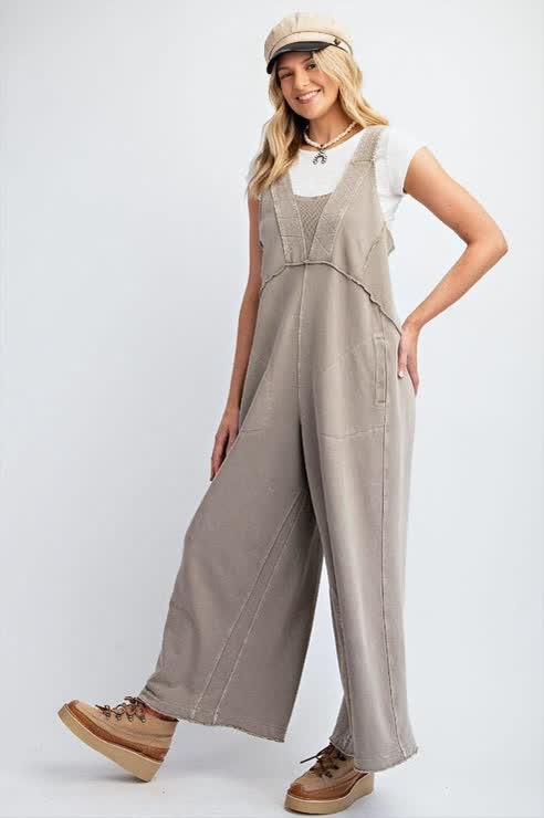 Relaxed Fit Wide Leg Jumpsuit