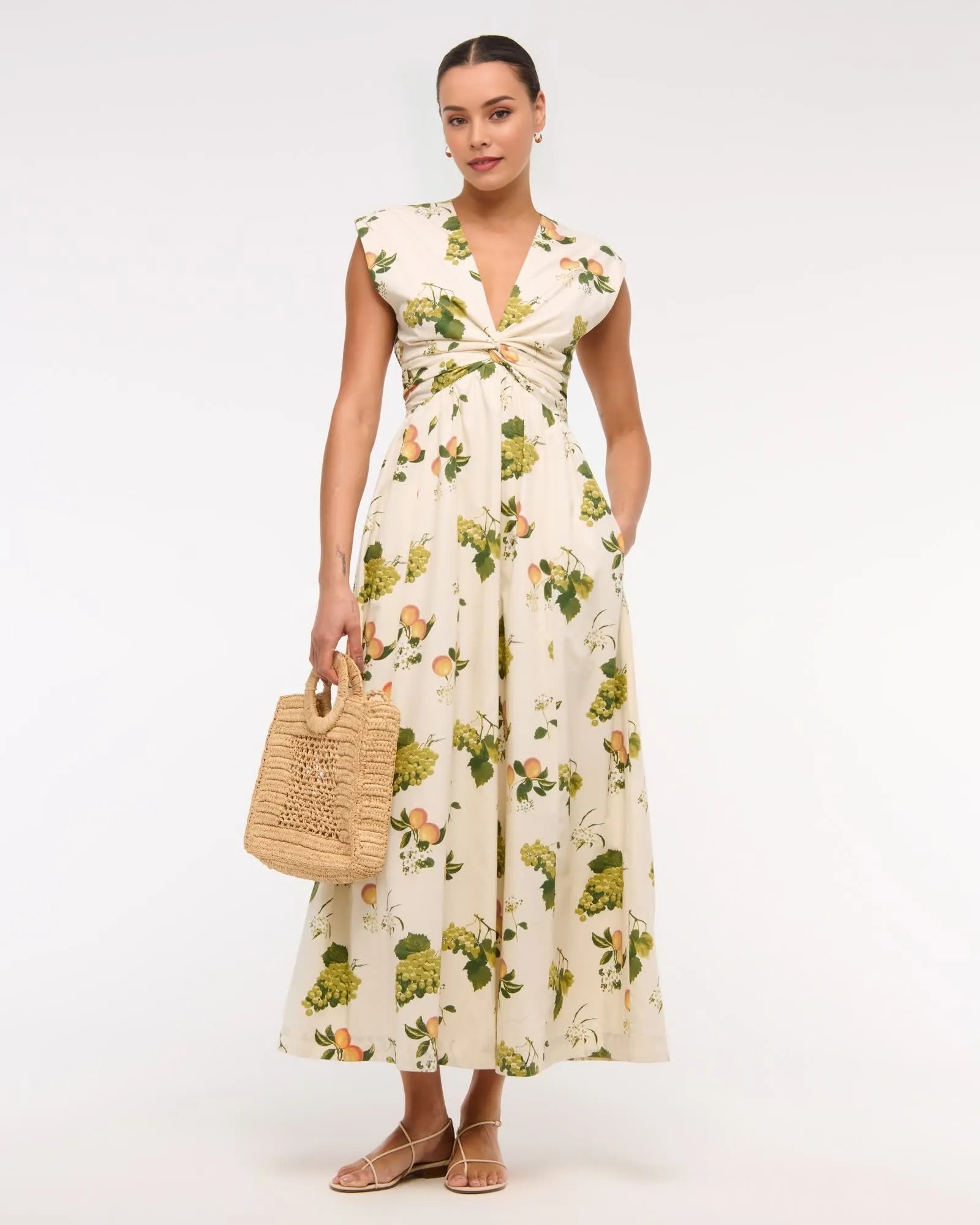 Twist-Front Maxi Dress