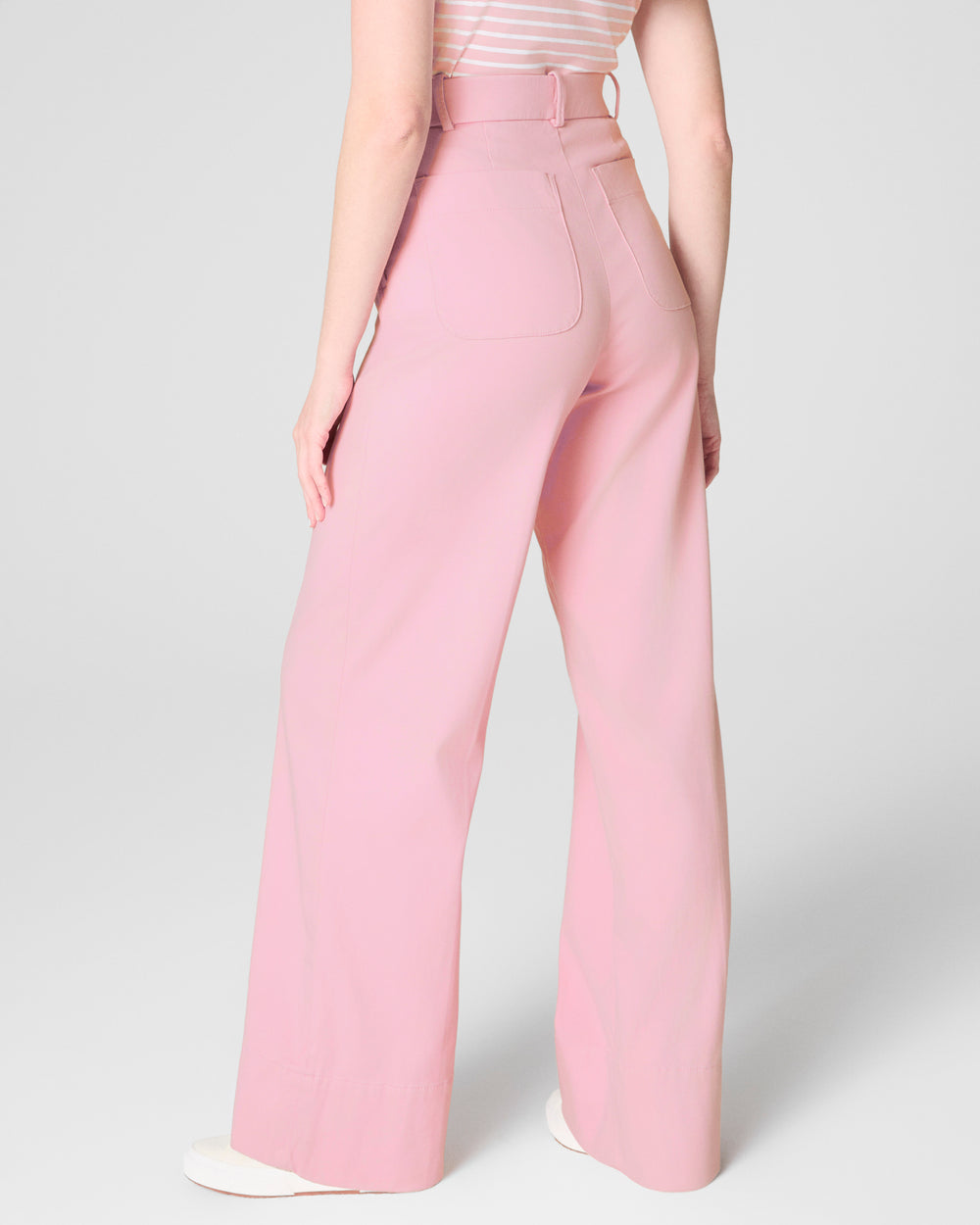 Tummy Control Stretch Twill Wide Leg Pant