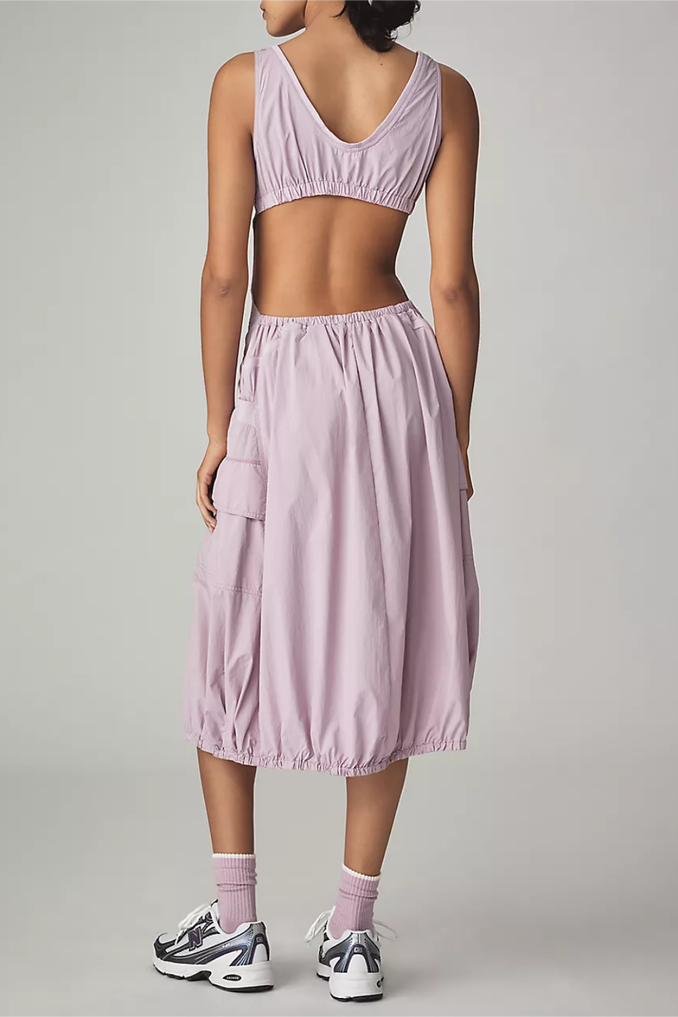 Daily Practice Fastpack Bubble-Hem Midi Dress